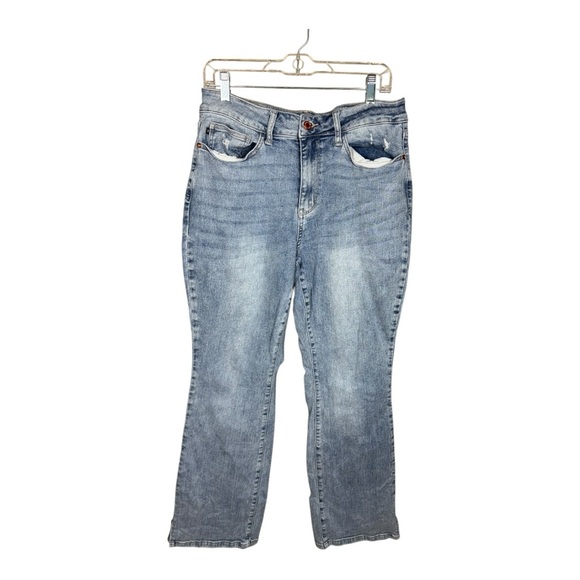 Judy Blue Straight Leg‎ Blue Jeans with Classic Indigo Wash - Picture 1 of 11